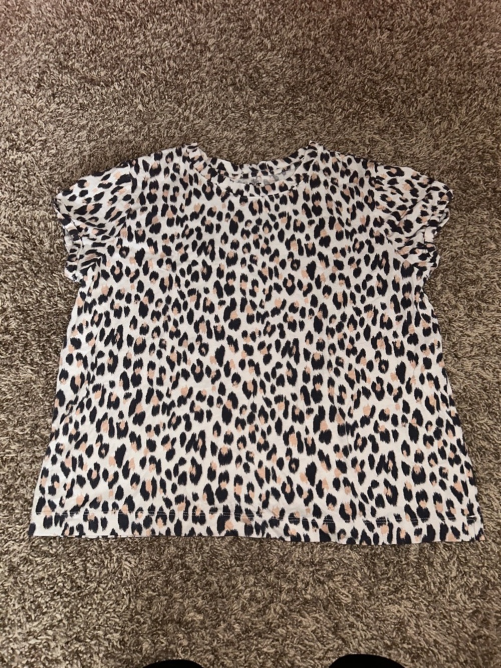 LOFT Vintage Soft Short Sleeve Women's Top - leopard print